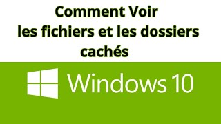 Comment afficher ou masquer les fichiers et dossiers cachés sous Windows 10 [upl. by Karlens]