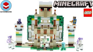 LEGO Minecraft 21250 The Iron Golem Fortress  LEGO Speed Build Review [upl. by Ecylla]