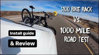 Budget Trunk Mounted Bike Rack  Installation Review and 1000 Mile Road Test [upl. by Arhna]