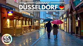 🇩🇪 Highlights of Rainy Düsseldorf City February 2024  Walking Tour 4K HDR 60fps [upl. by Edward]