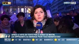 Flashs Info Manif Pour Tous 18h30 19h00 21h00 21h30 sur BFM TV 120413 [upl. by Rozella]