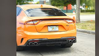 KIA STINGER GTS Muffler delete Resonator still on THOUGHTS [upl. by Florella]