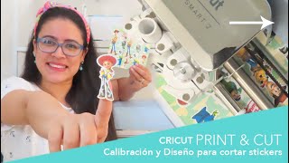 Como Hacer Stickers con la Cricut  Imprimir y Cortar  En Español [upl. by Elohcim]