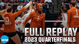 Texas vs Stanford 2023 NCAA volleyball tournament quarterfinals  FULL REPLAY [upl. by Weirick712]