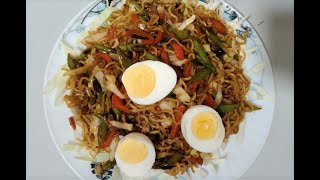 INDOMIE FRIED NOODLES WITH VEGETABLES MYOWNVERSIONLUTONGBAHAY [upl. by Gould]