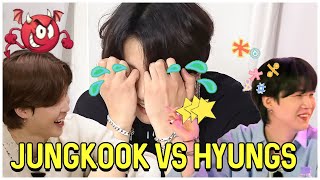 BTS Maknae Jungkook Vs Annoying Hyungs [upl. by Kitarp]