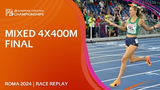 HISTORIC gold for Ireland 🔥🇮🇪 Mixed 4x400m relay replay  Roma 2024 [upl. by Ahselrac]