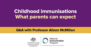 Childhood immunisation – what parents can expect [upl. by Airtened949]