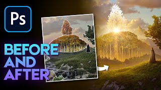 Creating an ELDEN TREE in PHOTOSHOP [upl. by Aviv852]