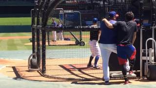 Yu Darvish vs Bryan Holaday in live batting practice [upl. by Perdita107]