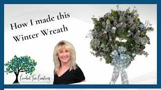 How to make a Winter Wreath with Flocked Pine Shorts [upl. by Niwrad]