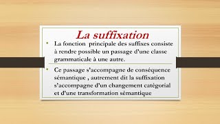 la lexicologie S3  la suffixation  exercice corrigé👍👍👍 [upl. by Angelo]