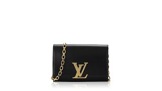 Louis Vuitton Calfskin Louise Chain Pochette MM Noir [upl. by Materi]