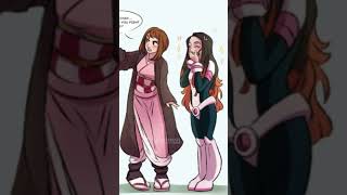 Ochako and nezuko vs yor and shinobu [upl. by Nuahc746]