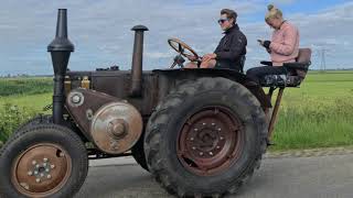 Oldtimer trekker Elfstedentocht Hatsum op vrijdag groep 2 LANZ [upl. by Naawaj]