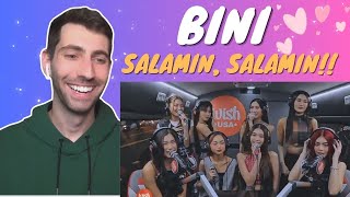 BINI performs quotSalamin Salaminquot LIVE on the Wish USA Bus  REACTION [upl. by Judi322]