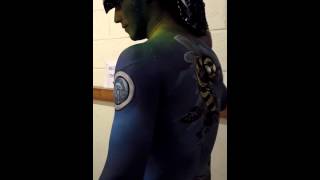 B Movie Hero Bodypaint by Cat on Will shave 3rd Place  Phizzog Phestival 2013 [upl. by Montagna]