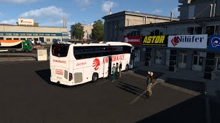 ETS2 150 MB Travego 2024 16SHD Black Edition HVT Pamukkale Turizm ile Yolculuk Yapıyoruztravego [upl. by Purity786]