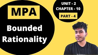 104  Bounded Rationality  Management Principles and Applications  BCom Hons BBA  DU [upl. by Arorua]