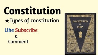 Types of constitution constitution education [upl. by Nonrev]