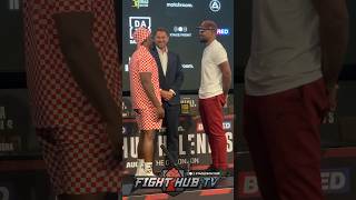 Derek Chisora SIZES UP Gerald Washington in FACE OFF at press conference [upl. by Tosch]