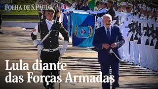 Lula passa em revista tropas durante cerimônia de posse [upl. by Leddy]