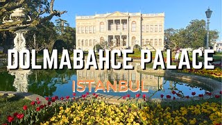 DOLMABAHCE PALACE  ISTANBUL  TURKIYE  DOLMABAHCE SARAYI  WALKING TOUR  TURKEY [upl. by Raasch448]