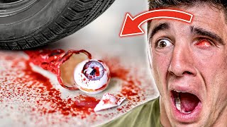 MY EYEBALL GOT CRUSHED BY A CAR [upl. by Bondy]