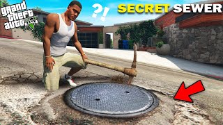 GTA 5  Franklin Goes Inside The Secret Sewer Of Franklins House GTA 5 Mods [upl. by May927]