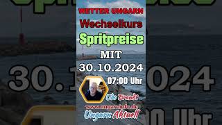 Wetter  Wechselkurs  Benzinpreise  Ungarn vom 30 Oktober 2024 [upl. by Nimoynib]