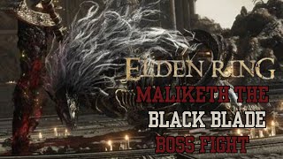 Elden Ring  Maliketh the Black Blade Boss Fight no damage no summons [upl. by Ynohtn878]