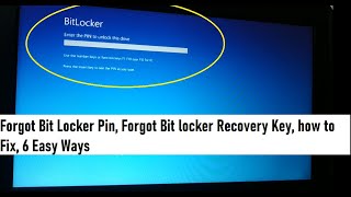 Forgot bit locker pin forgot bit locker recovery key how to Fix 6 Easy Ways [upl. by Sucramrej947]