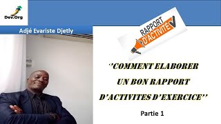 Comment élaborer un bon rapport dexercice 1 [upl. by Ogu]