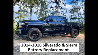 DIY 2014  2018 Silverado Sierra Battery Replacement  How To [upl. by Nolos]