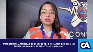 Tema Emergencias atendidas durante el fin de semana debido a las fuertes lluvias en Guatemala [upl. by Yorgerg]