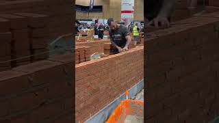 Supertrowel 2024 total count 719 in 60 minutes bricklaying competition bricks mahoney brick [upl. by Lledra]