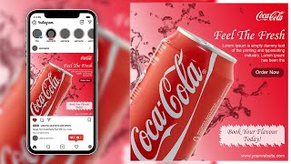 Coca Cola Social Media Post  Photoshop Tutorial [upl. by Eno]