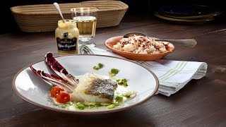 Gebratener Skrei mit Senfsauce und RadicchioRisotto [upl. by Norvol]