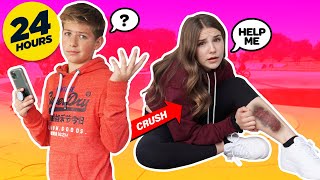 Ignoring My CRUSH For 24 HOURS CHALLENGE FUNNY PRANK  Walker Bryant Piper Rockelle [upl. by Swithbart]