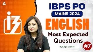 IBPS PO Mains 2024  English Most Expected Questions 7  By Kinjal Gadhavi [upl. by Carlita990]