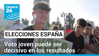 Los jóvenes colectivo clave para las elecciones generales en España • FRANCE 24 Español [upl. by Trudey]