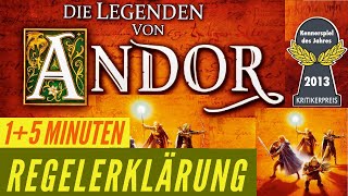 Die Legenden von Andor Regeln Anleitung Brettspiel  Kennerspiel 2013 [upl. by Ramses]