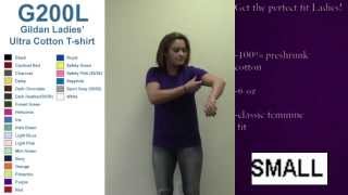 Best Ladies Fit Gildan TShirt Sizing Video [upl. by Crenshaw]