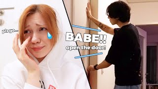 Crying With The Door Locked PRANK he said WHAT [upl. by Lirrehs]