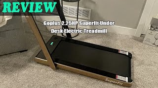 Goplus 225HP Superfit Under Desk Electric Treadmill Review 2024 [upl. by Cheri978]