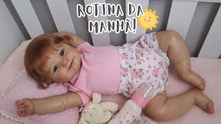 ROTINA DA MANHÃ COM A BEBÊ REBORN LUNA [upl. by Notsirhc]