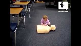 Baby doing CPR [upl. by Eslehc]