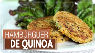 HAMBÚRGUER DE QUINOA receita vegetariana  Mamãe Vida Saudável 271 [upl. by Terrab700]