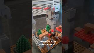 Godzilla war in the mediaeval era godzilla legoworld legos agamlegoworld [upl. by Auod]