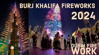 New year fire work in burj ul khalifa Dubai [upl. by Arahahs627]